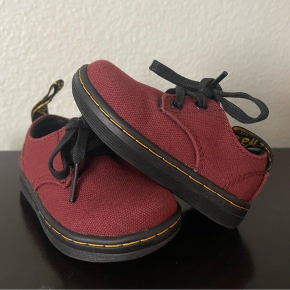 Dr. Martens Kacy cherry red shoes 4C - Picture 5 of 7